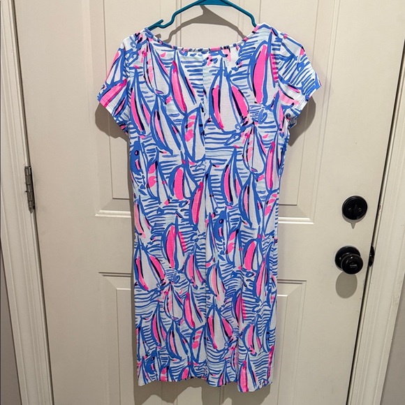 Lilly Pulitzer Pink and Blue Midi Dress - Picture 2 of 2